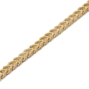 Βραχιόλι διπλή στριφτή αλυσίδα