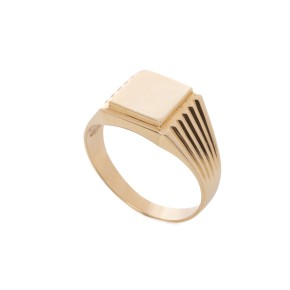 Δαχτυλίδι χρυσό με σκάλισμα