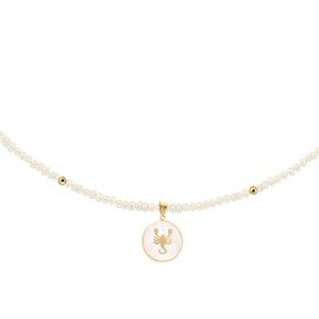 Zώδιο μαργαριταρένιο κολιέ Σκορπιός