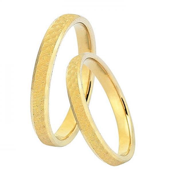 Ζευγάρι βέρες Dekagold, χρυσές 9 καρατίων. Σχέδιο 226-gsl5130