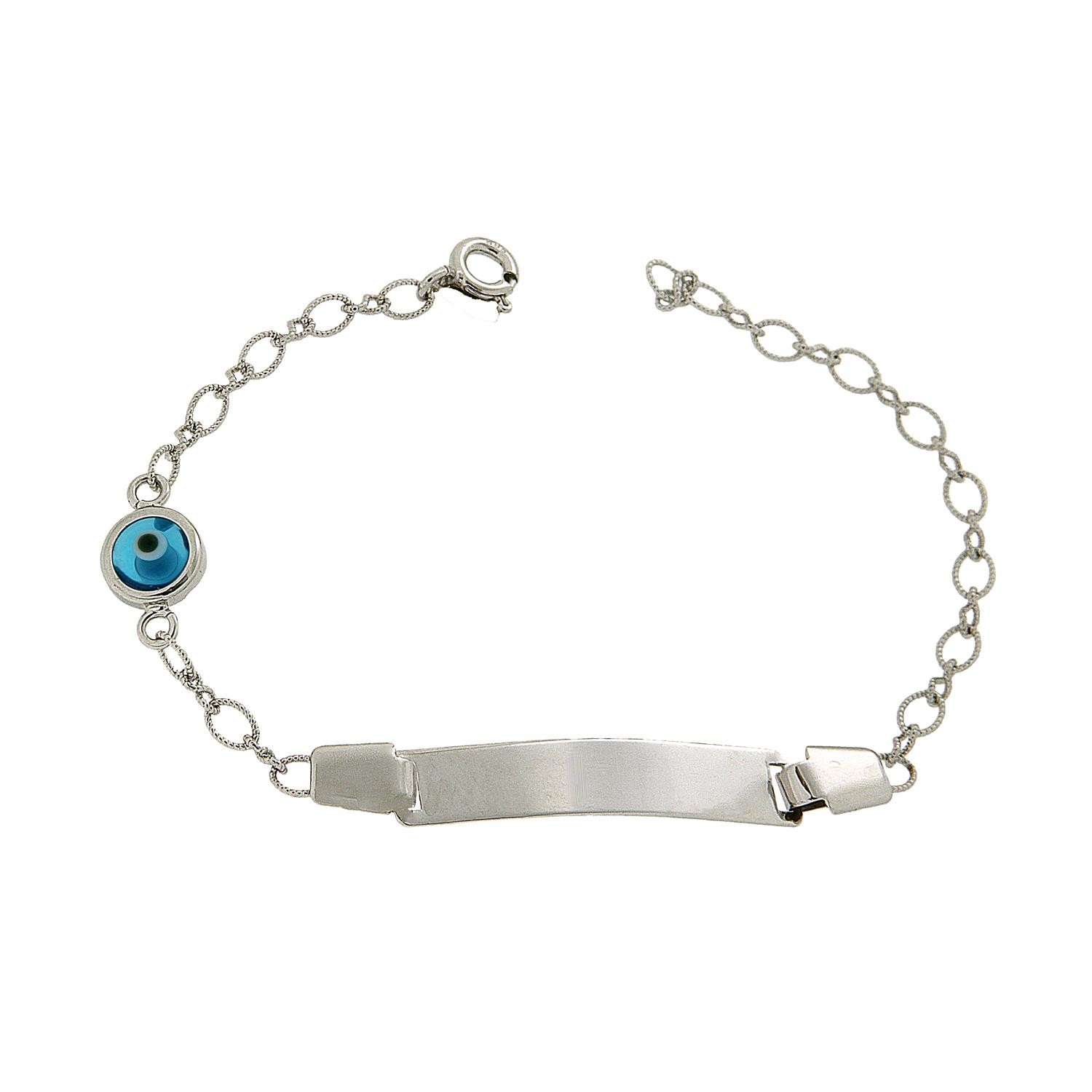 Ταυτότητα βραχιόλι λευκόχρυσο (3150150)