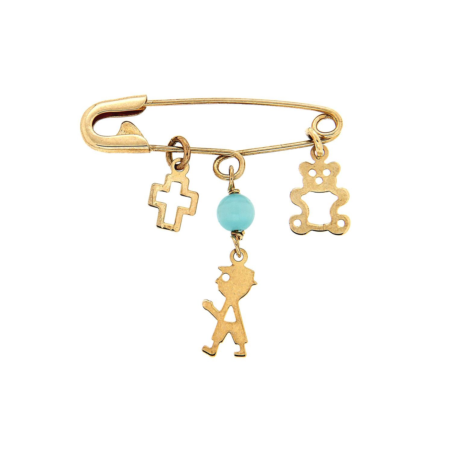 Παραμάνα με αγόρι, αρκουδάκι και σταυρό