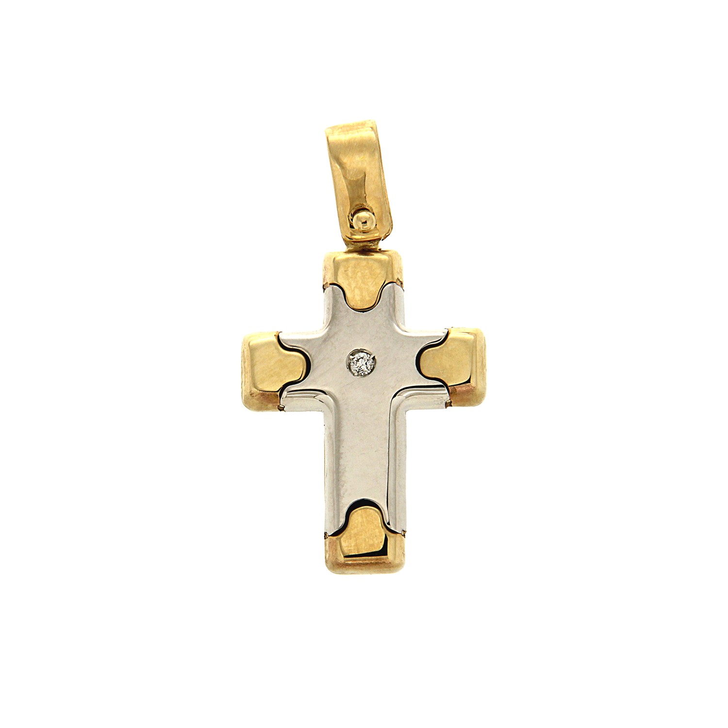 Σταυρός δίχρωμος με καμπύλες