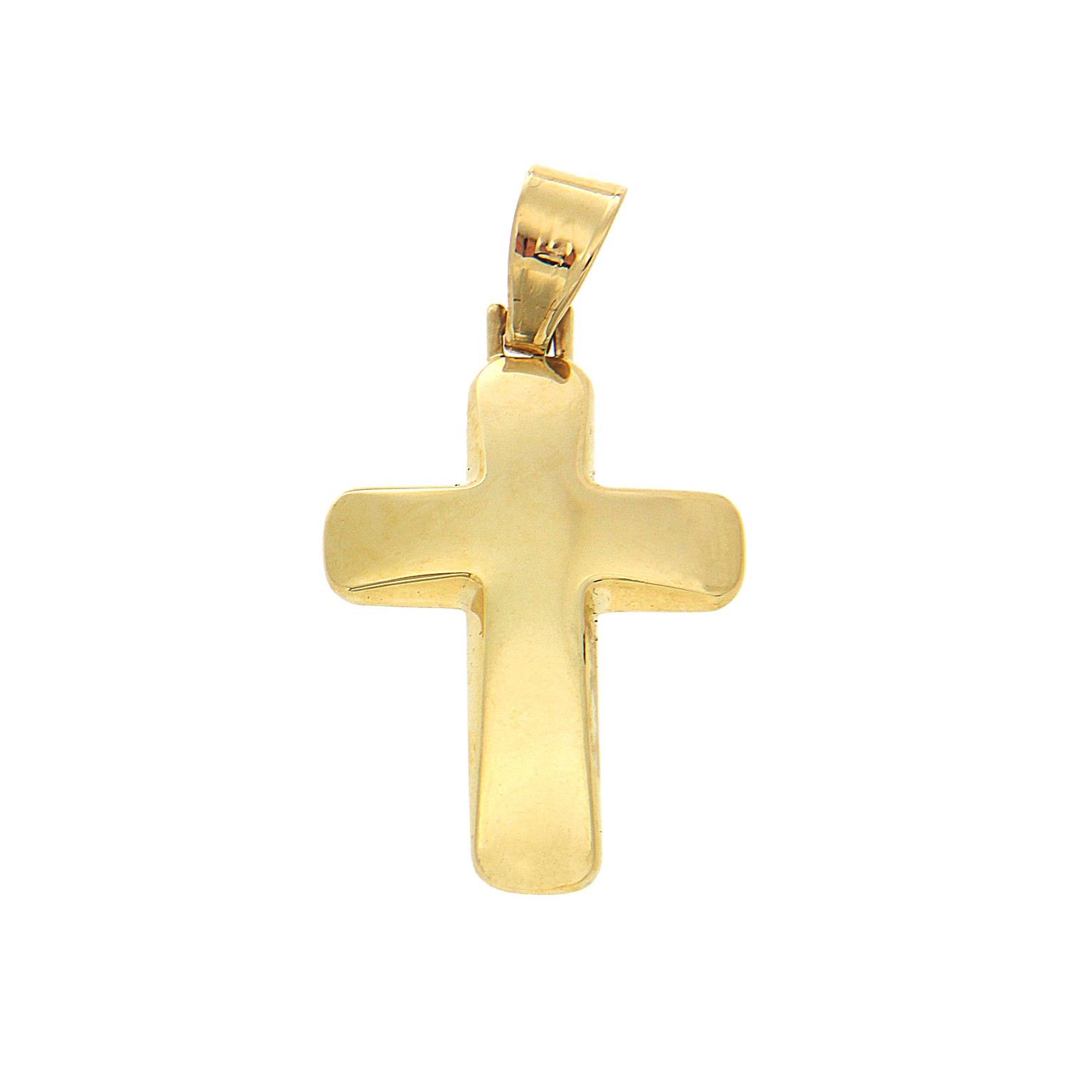 Σταυρός γυαλιστερός πομπέ, από χρυσό 14 καρατίων (4943190)
