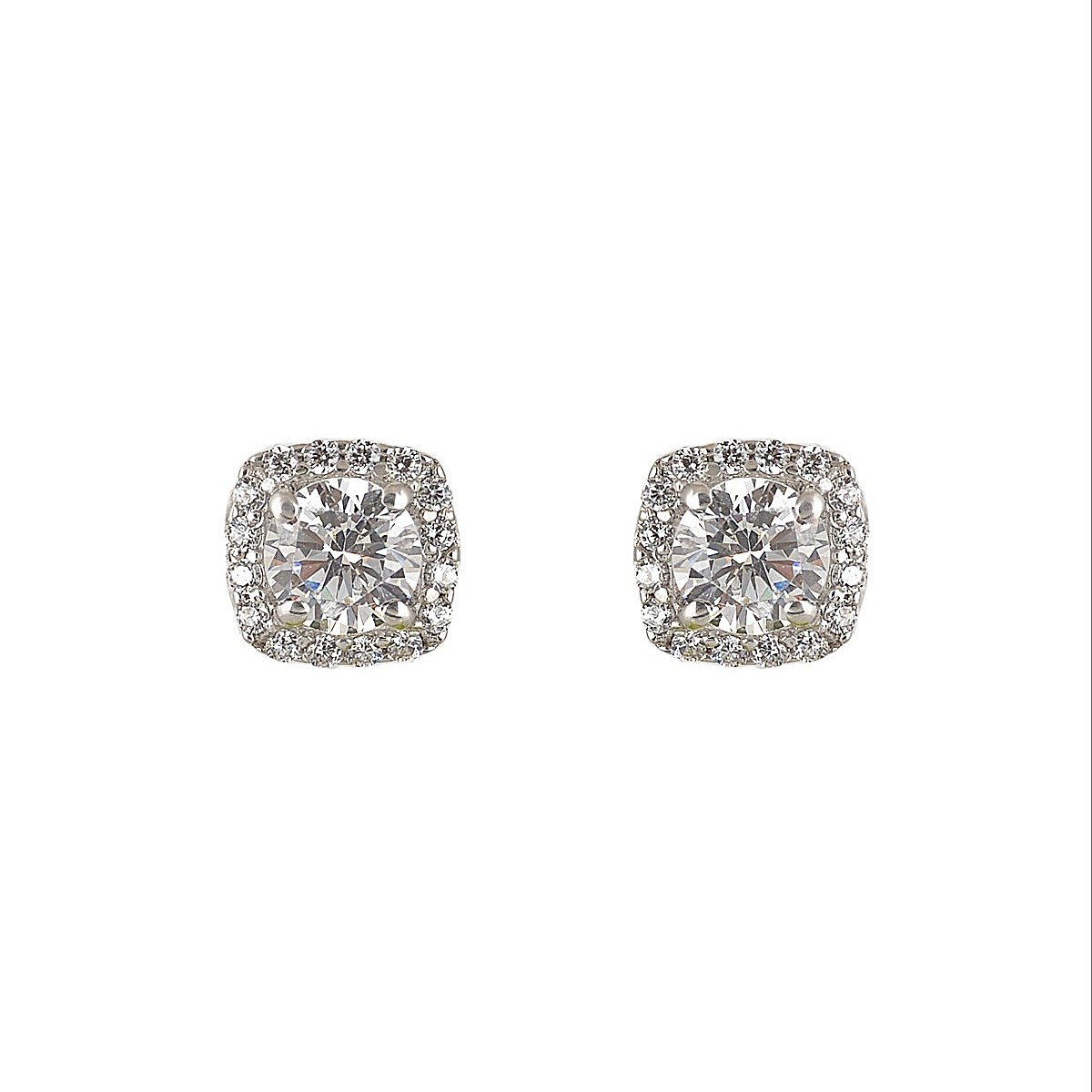 Σκουλαρίκια ροζέτες τετράγωνες