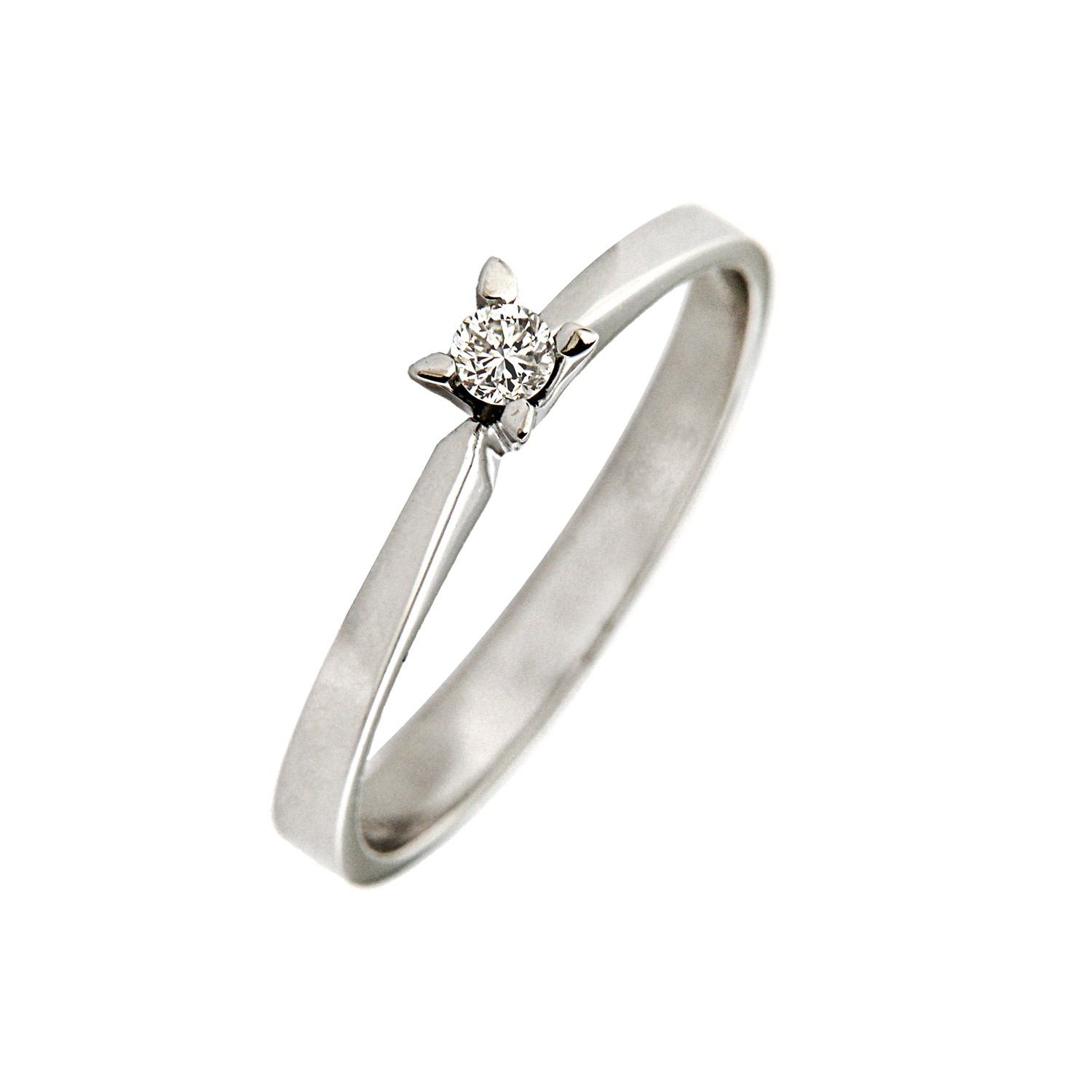 Δαχτυλίδι μονόπετρο με μπριγιάν 0.12ct