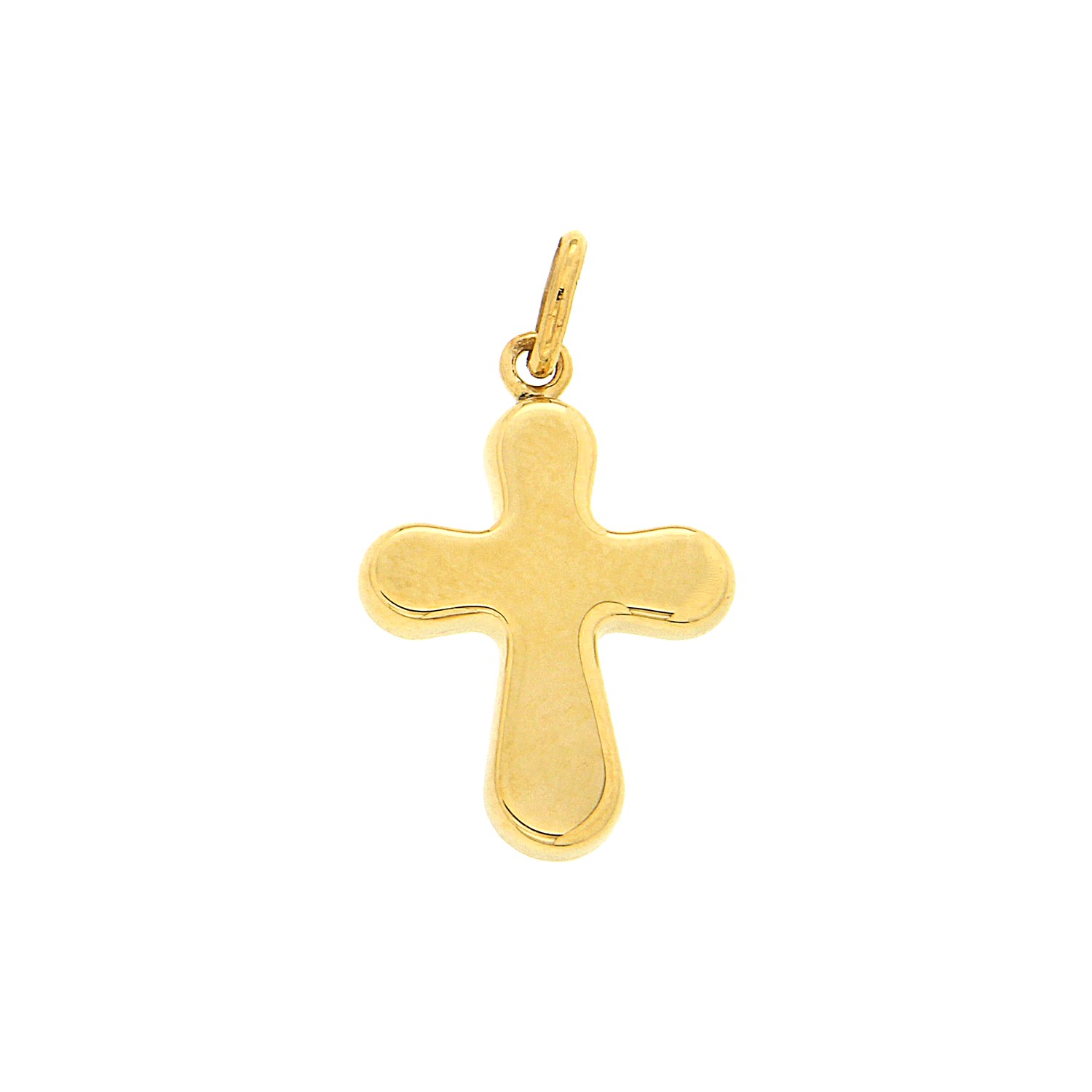 Σταυρός στρογγυλεμένoς από κίτρινο χρυσό 14Κ (585)