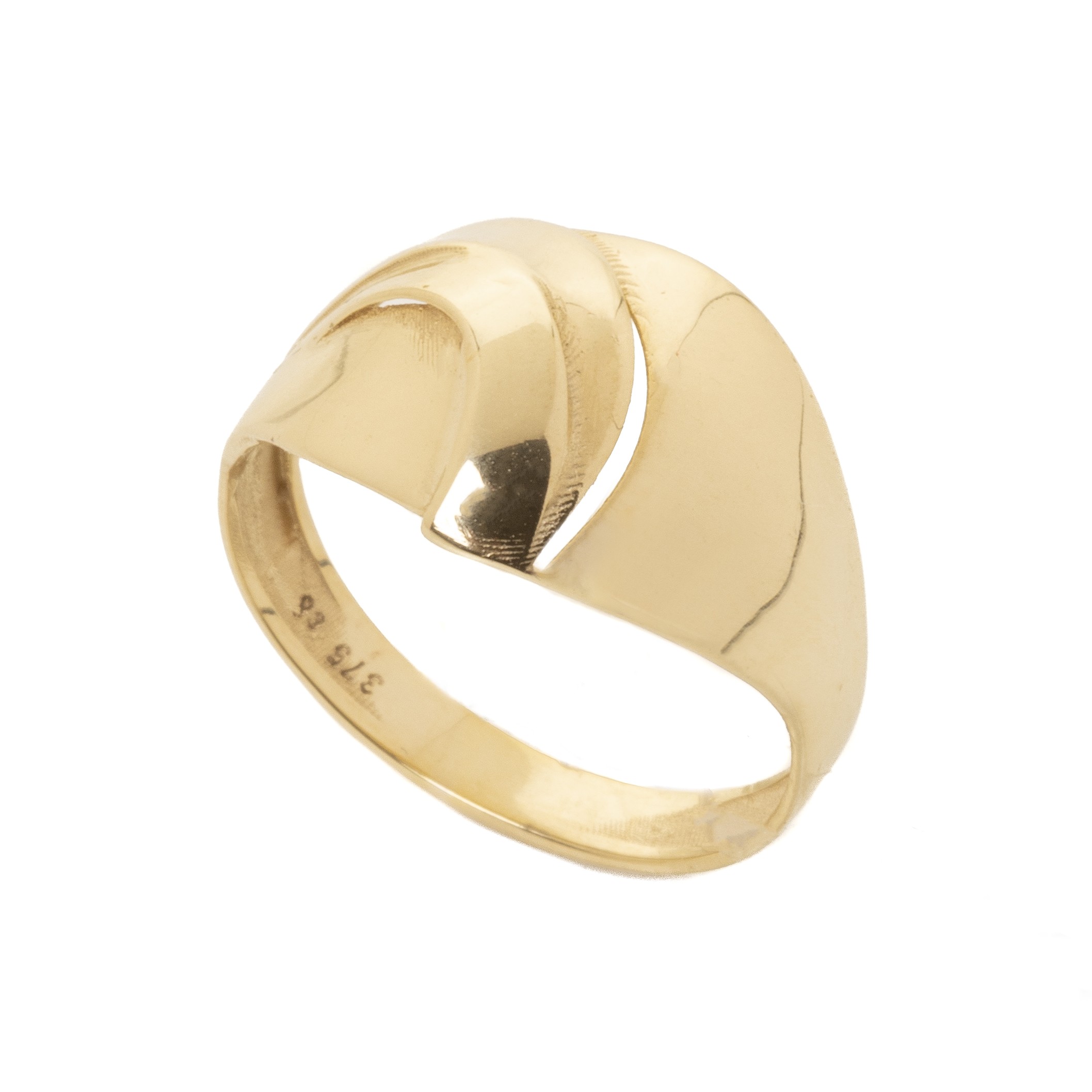 Δαχτυλίδι κίτρινο χρυσό k9 πομπέ